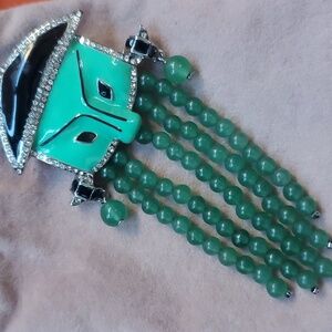 Art Deco MMA Georges Fouguet Oriental Mask Brooch